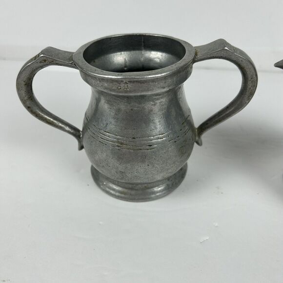 Vintage SMC Sexton Semetale Pewter Cream & Sugar MCM Colonial - Picture 7 of 16